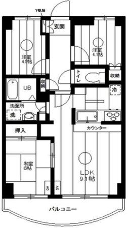 ハピネスMB越谷の物件間取画像